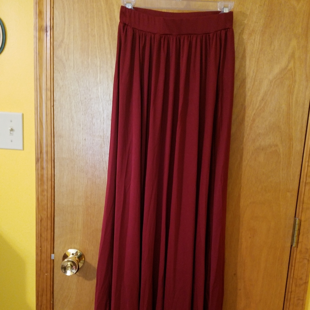 Dark Red/Wine Maxi Skirt